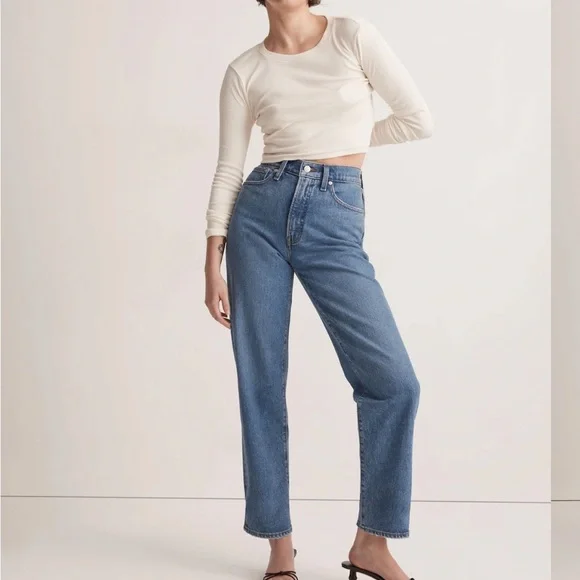 Madewell Vintage Straight Jean Earlwood Wash High Rise Size 26 - Picture 1 of 9